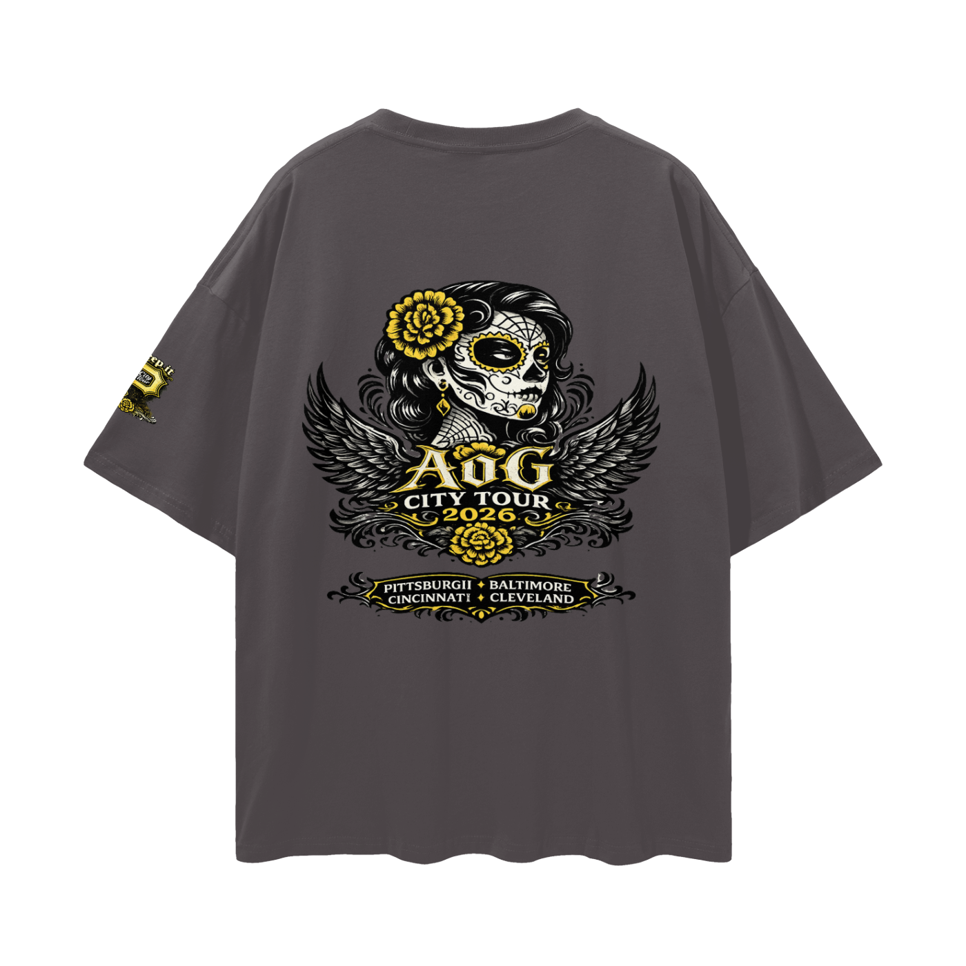 "2026 Pitt City Tour" Loose Drop Shoulder T-shirt