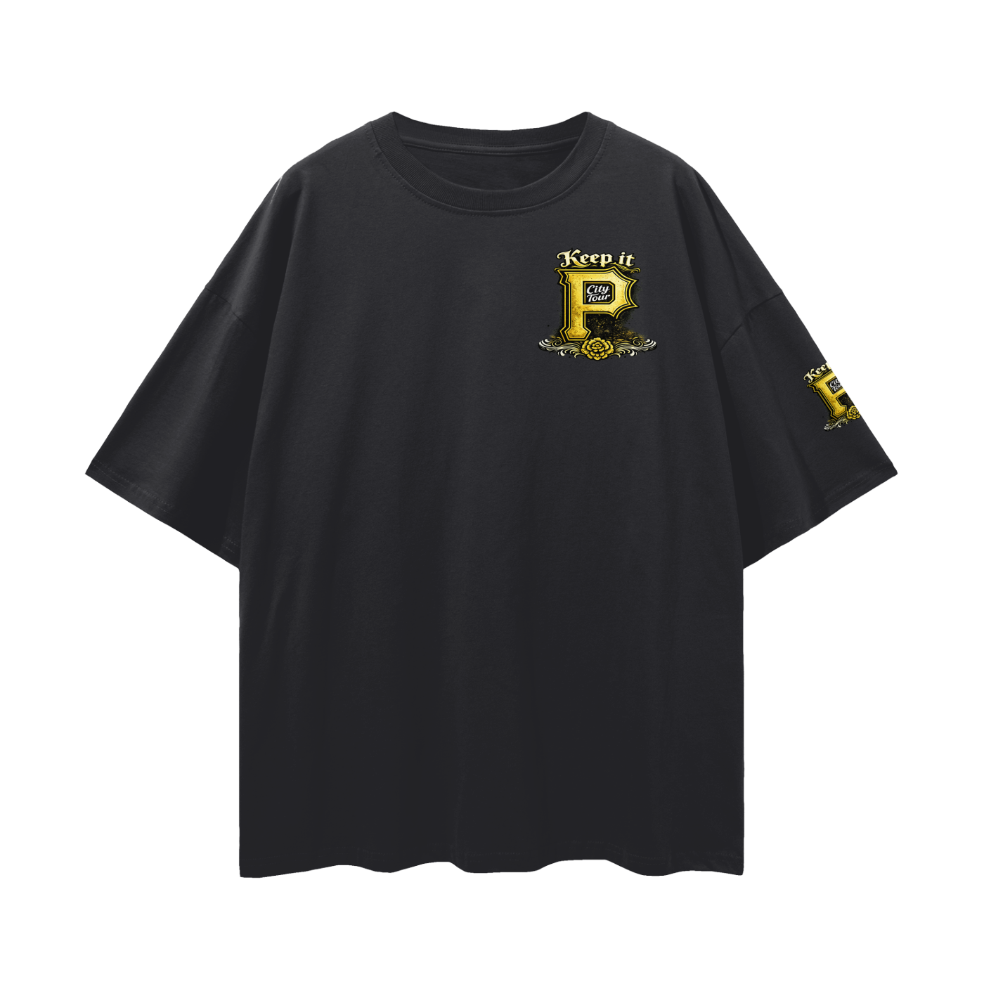 "2026 Pitt City Tour" Loose Drop Shoulder T-shirt
