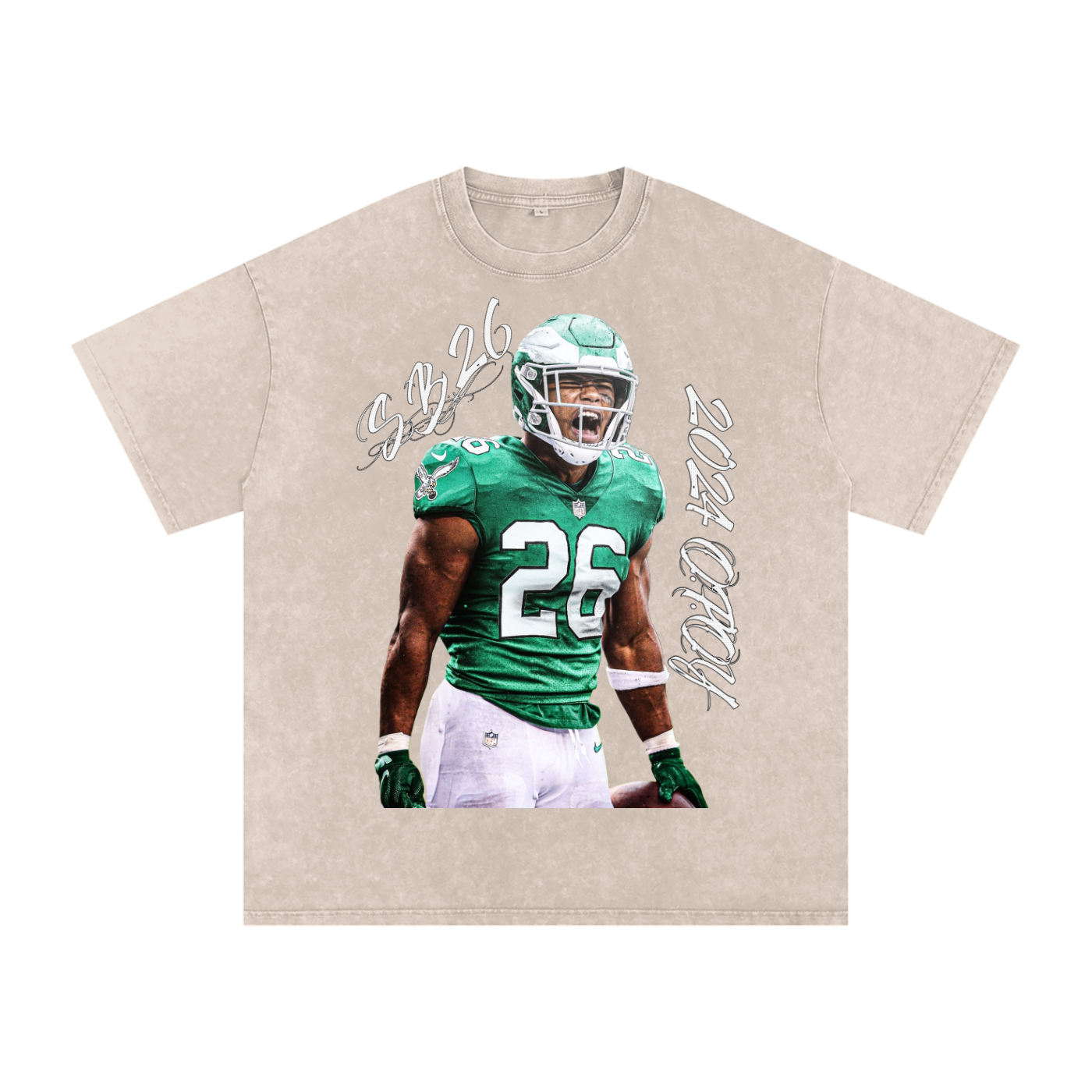 "SB26"Snow Washed Oversized T-Shirt