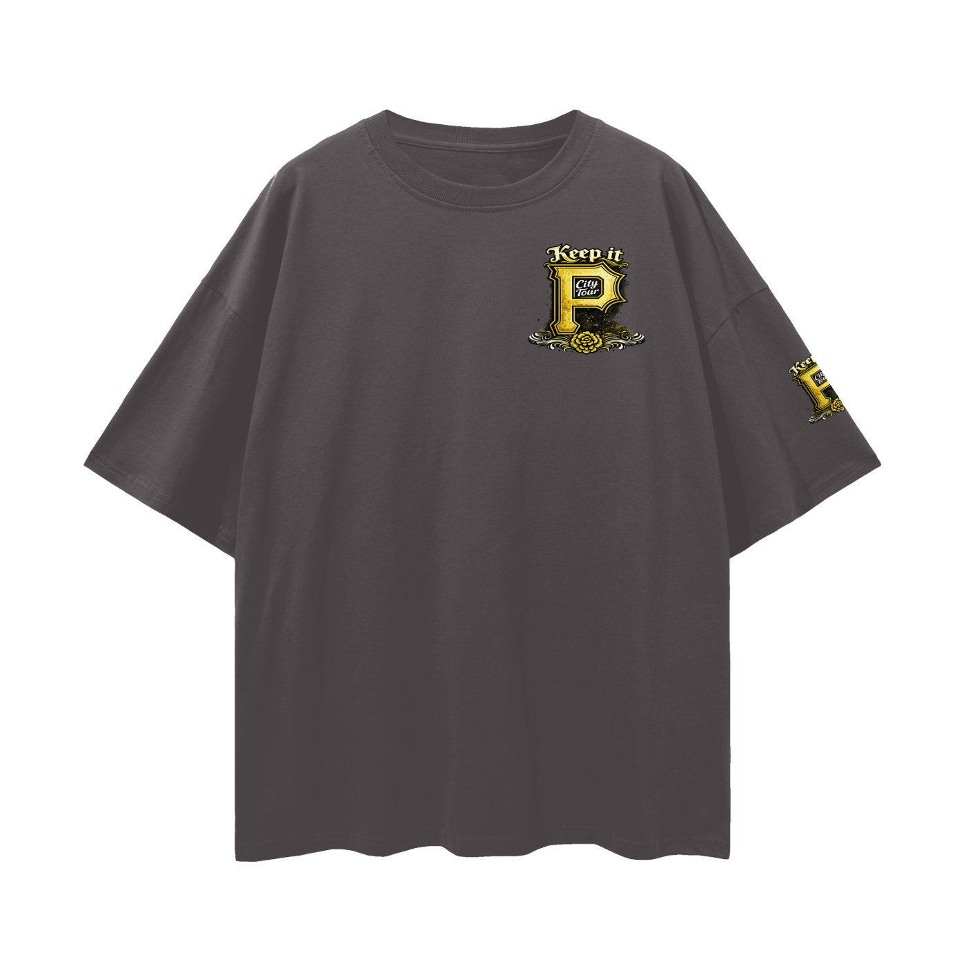 "2026 Pitt City Tour" Loose Drop Shoulder T-shirt