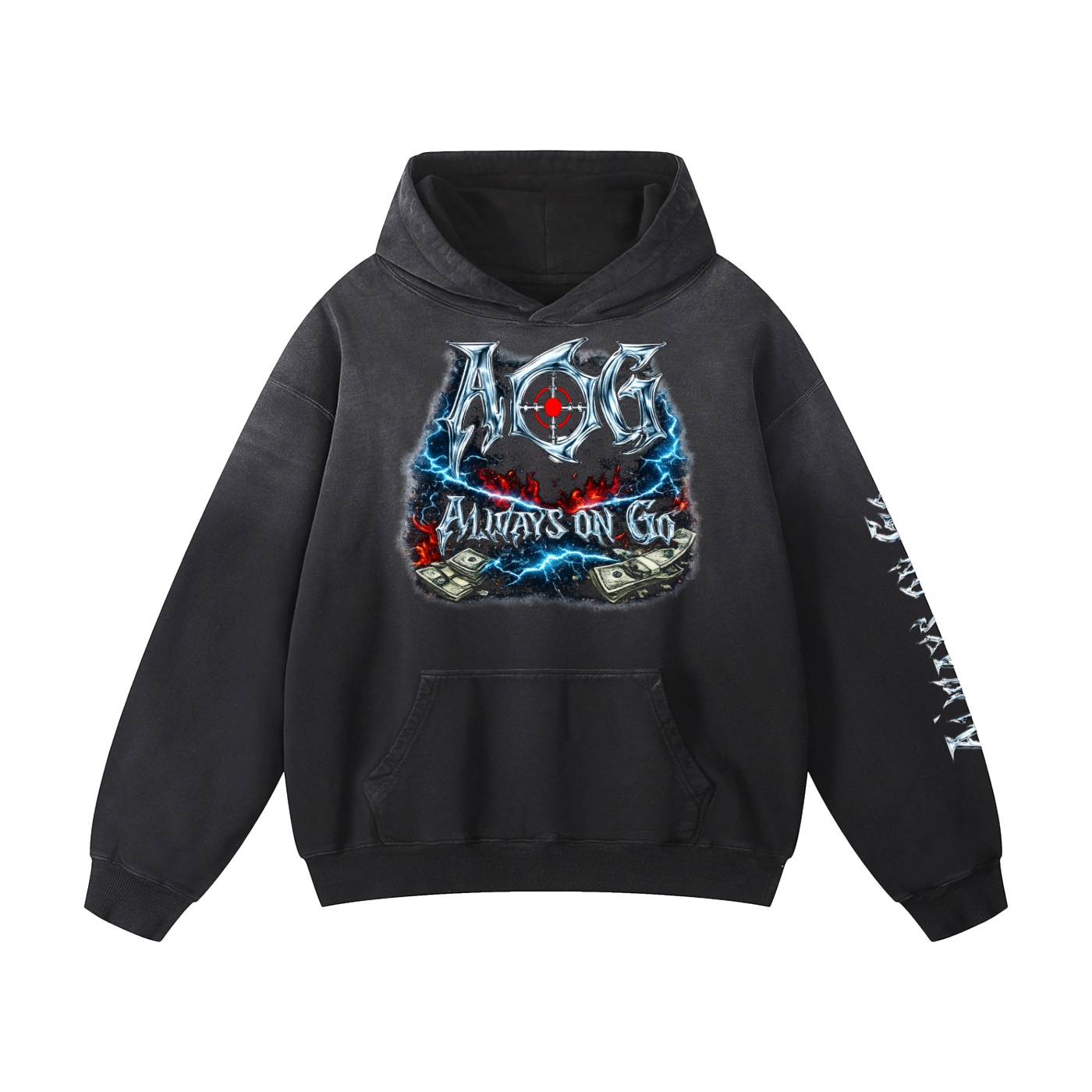 "Money$torm" Unisex Sun fade Oversized Hoodie