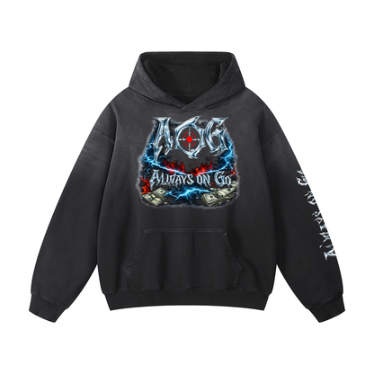 "Money$torm" Unisex Sun fade Oversized Hoodie