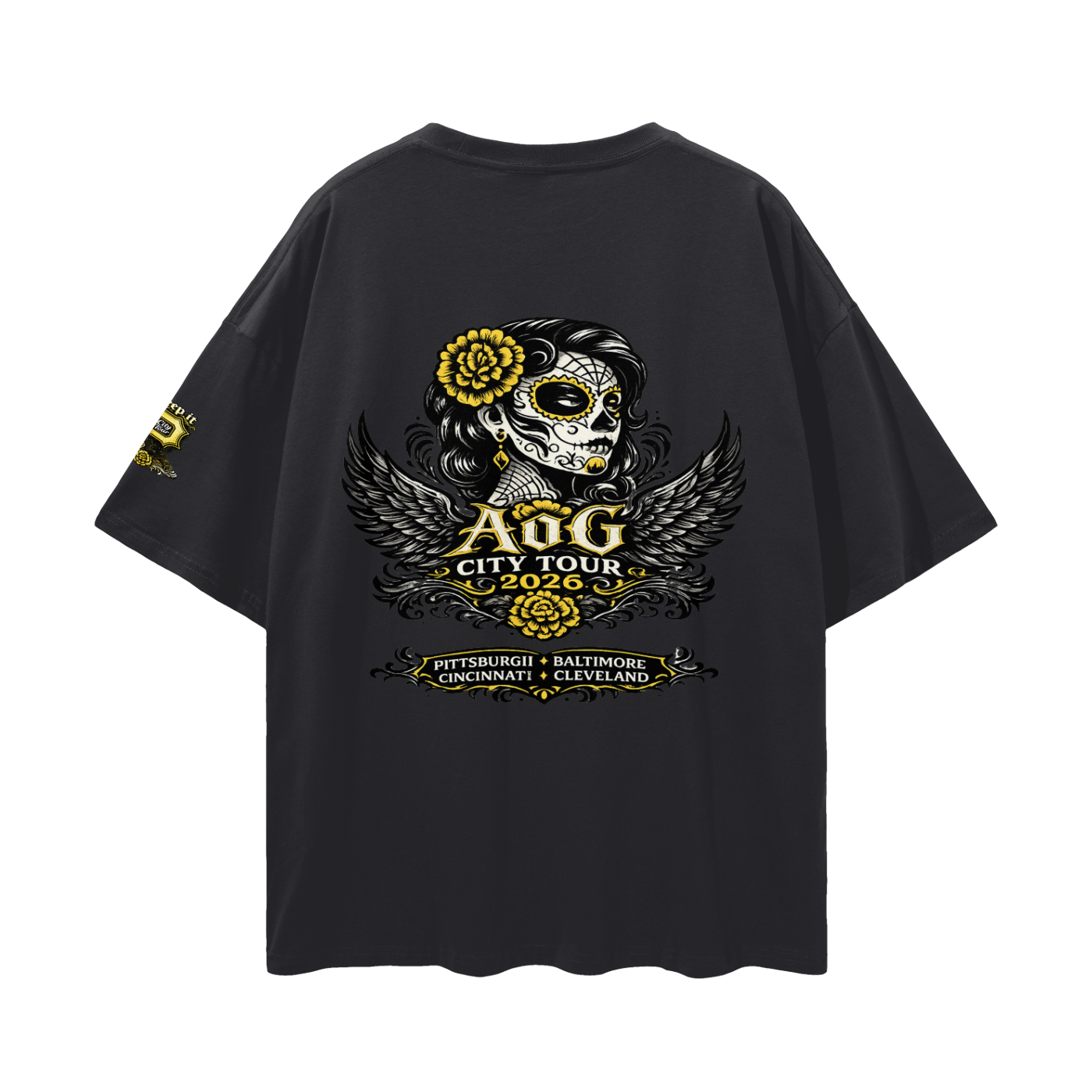 "2026 Pitt City Tour" Loose Drop Shoulder T-shirt