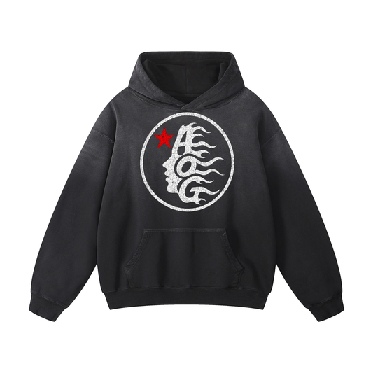 "Greatness Awaits" Unisex Sunfade Oversized Hoodie